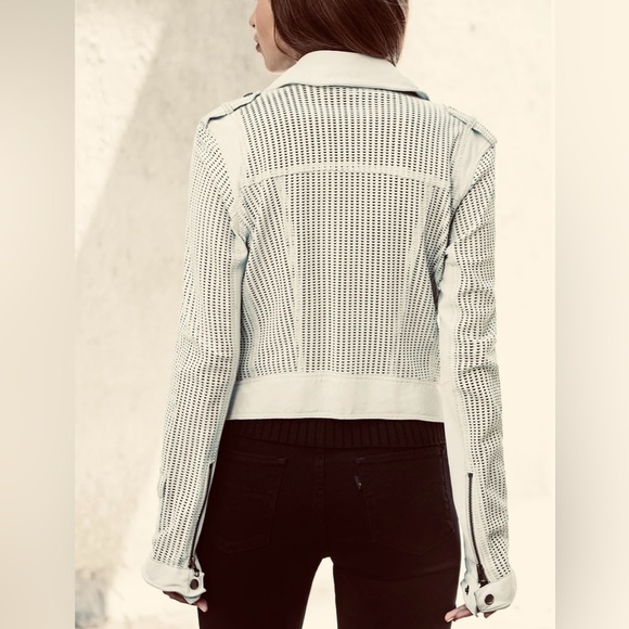 Jakett New York Josey Perforated Washed Leather Moto Biker Jacket Size S NWT - Picture 3 of 11